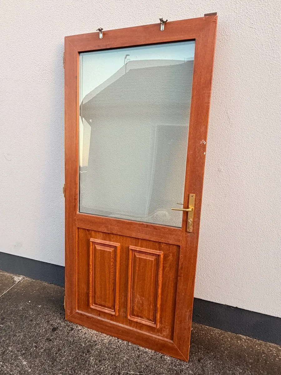 Golden Oak uPVC Door - Image 1