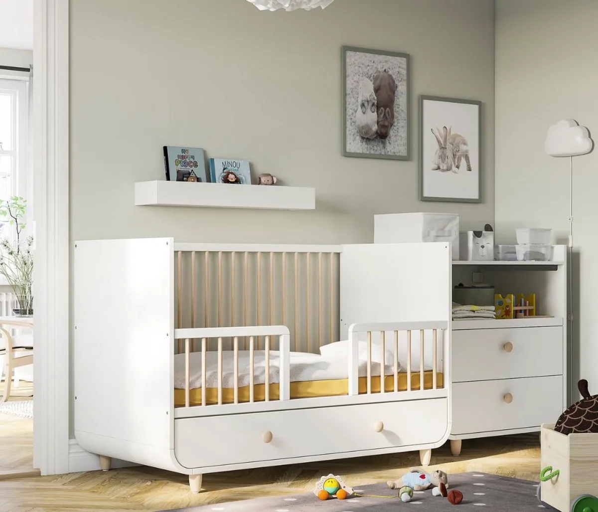 IKEA cot and changing table - Image 4