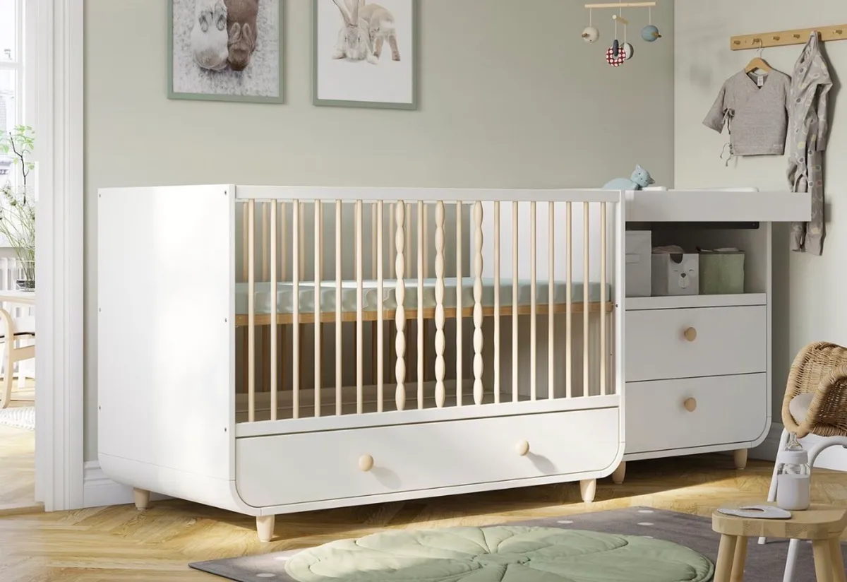 IKEA cot and changing table - Image 1