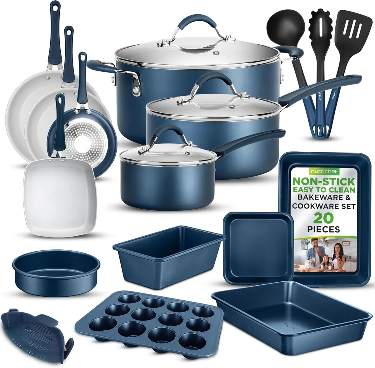 20 Piece Non-Stick Cookware Set – Pots and Pans - Image 1