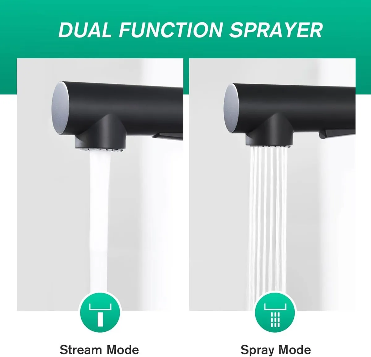 Modern Kitchen Sink Mixer Tap with Pull Out Spray - Image 4