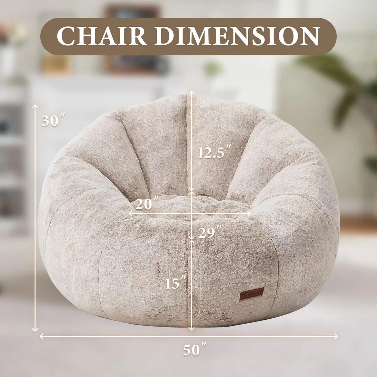 Bean Bag Chairs Large Couch for Adults Stuffed - Image 2