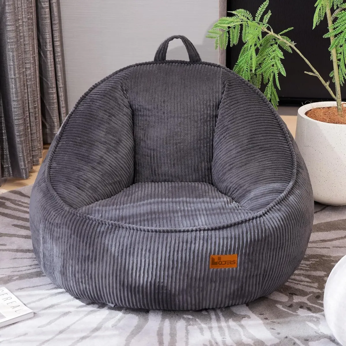 Bean Bag Chair for Teens Kids Corduroy Sofa with - Image 1