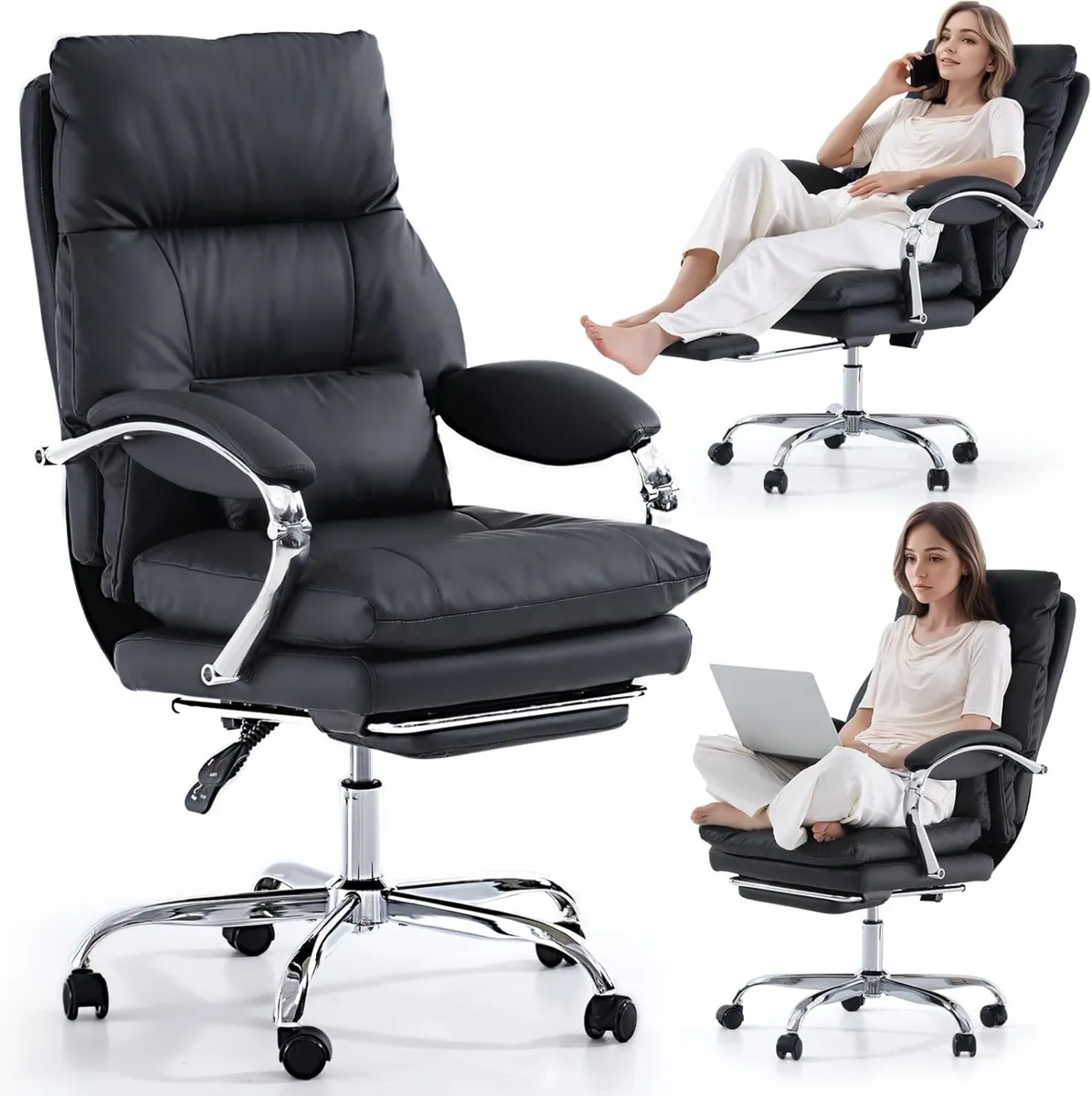 Home Office Desk Chairs with Foot Rest Fully - Image 1