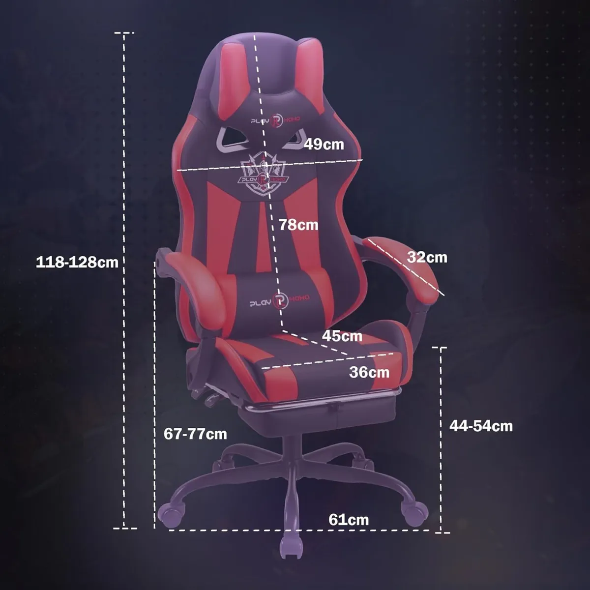 Ergonomic reclining seat with footrest adjustable - Image 3