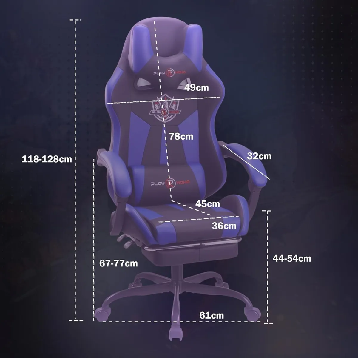 Ergonomic reclining seat with footrest adjustable - Image 3