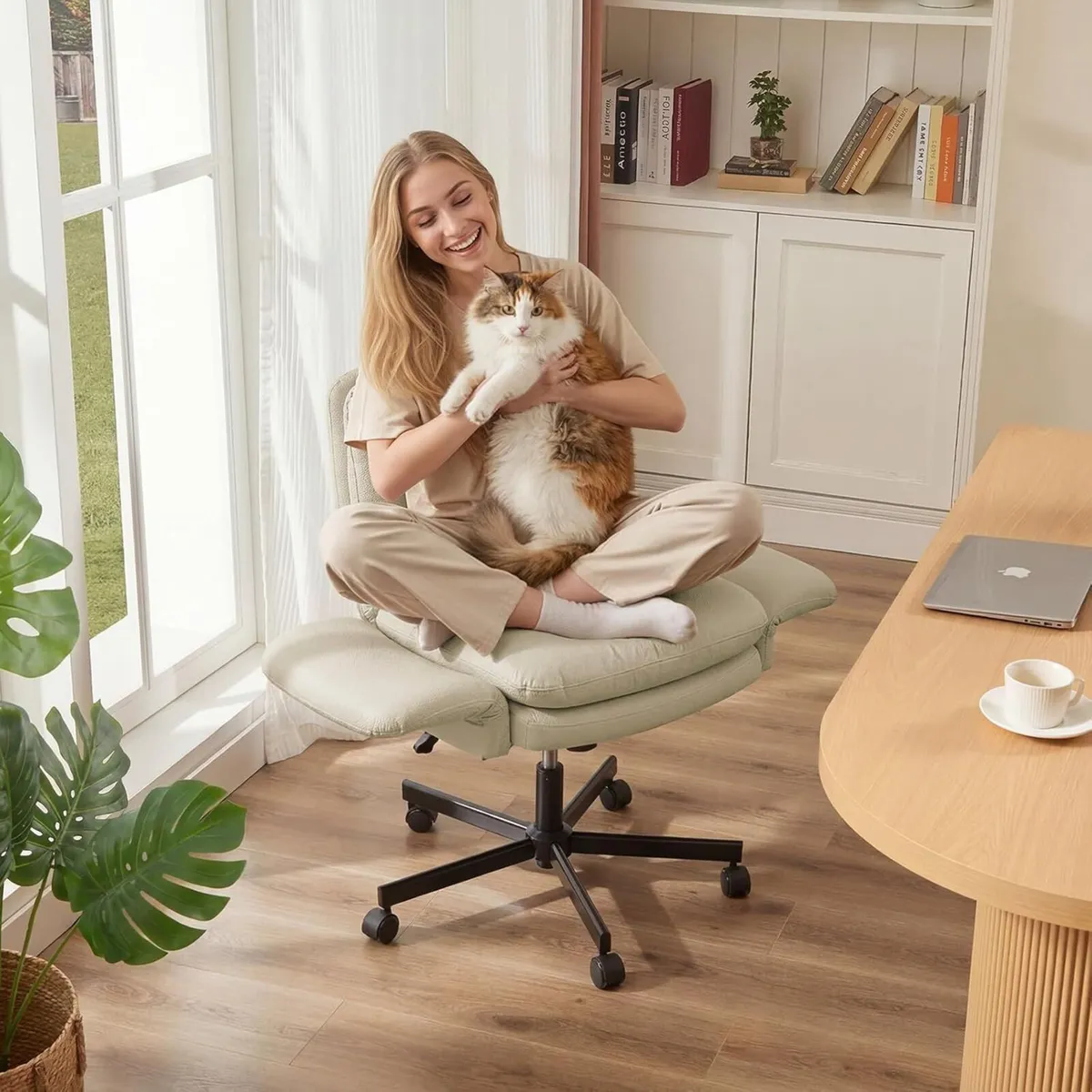 Ergonomic Cross Office Chair Flip-Up Armrests - Image 2