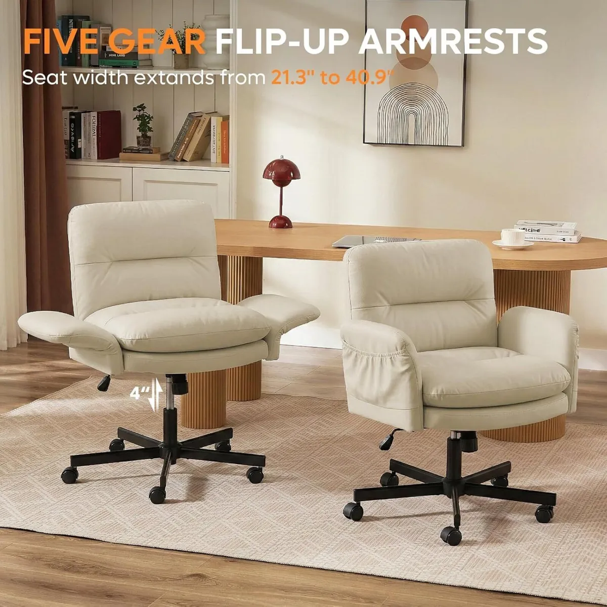 Ergonomic Cross Office Chair Flip-Up Armrests - Image 4