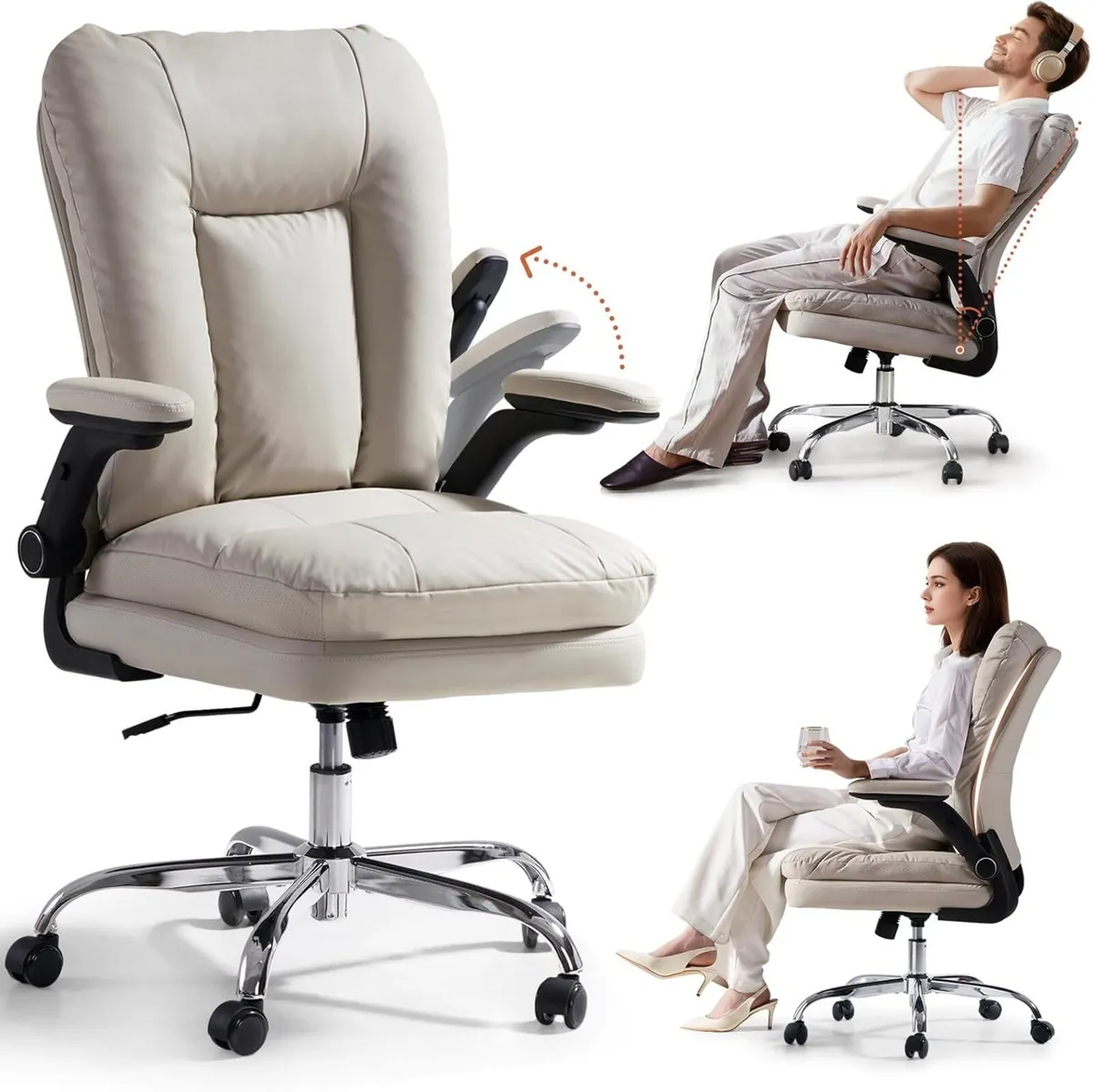 Office Chairs for Home with 3D Flip-up Armrests - Image 1