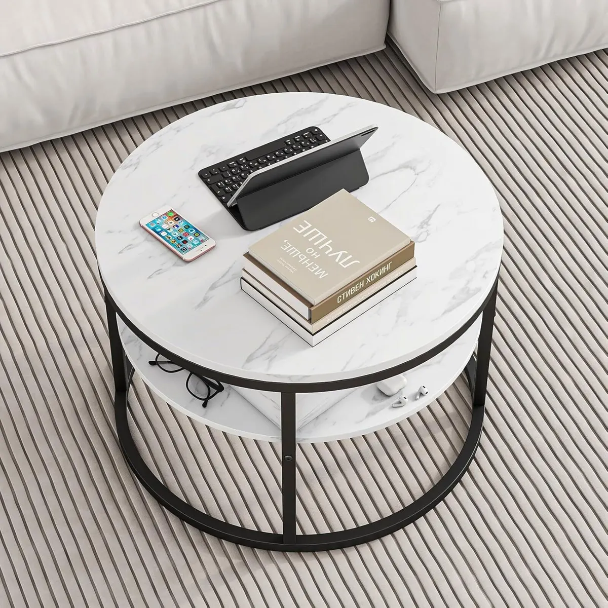 Round Coffee Table Lift Top Tables for Living - Image 3