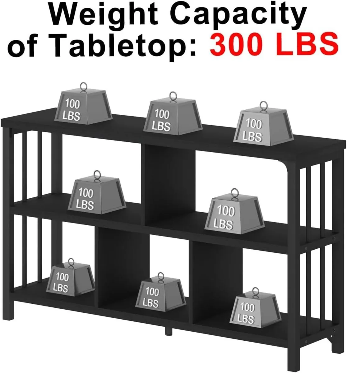 Horizontal Cube Book shelf Industrial Modern Open - Image 4