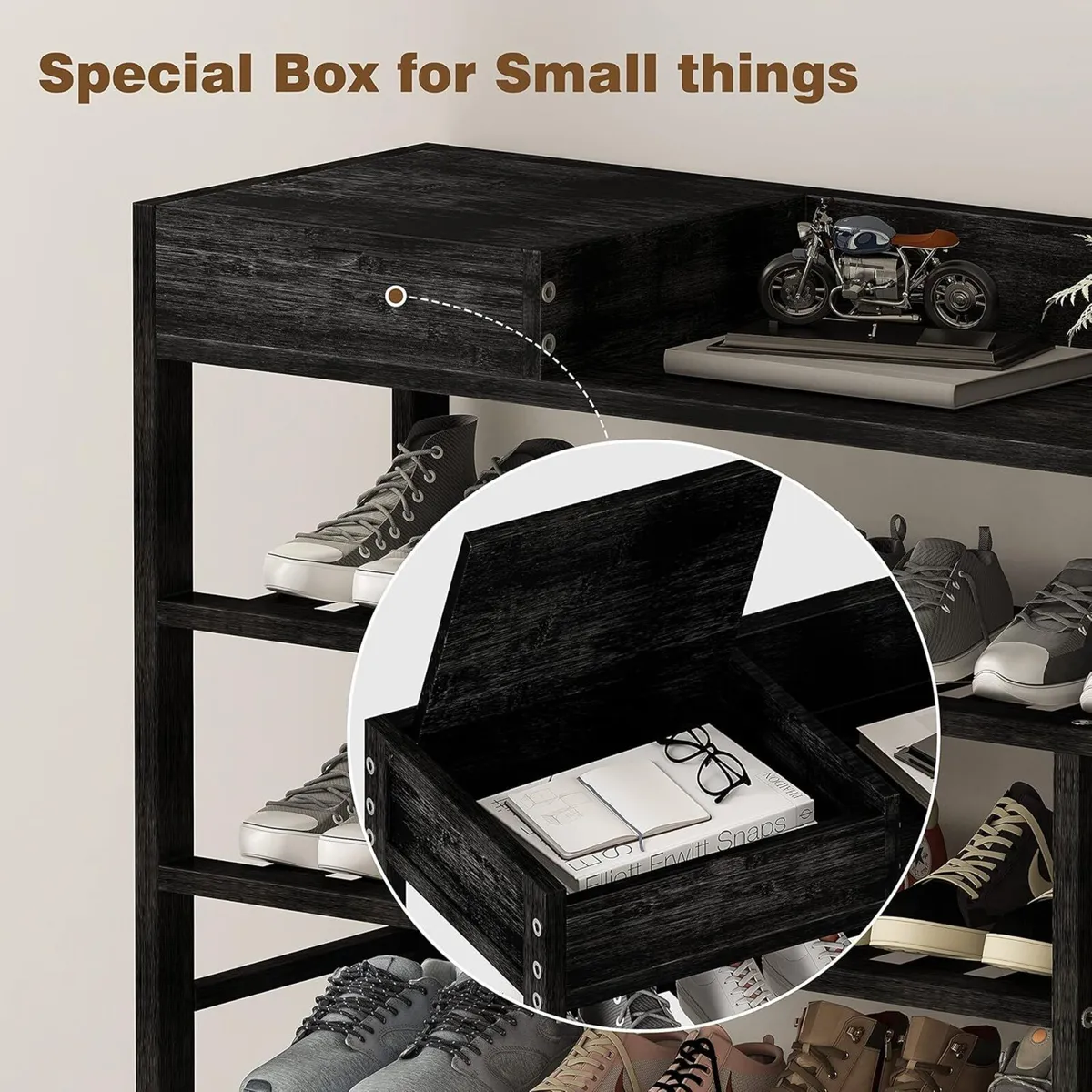 Bamboo Shoe Rack for Closet 6 Tier Storage - Image 3