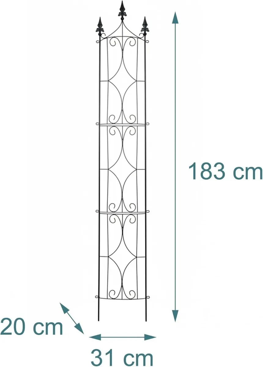 Trellis set of 2 H x W D 183 31 20 cm steel - Image 3