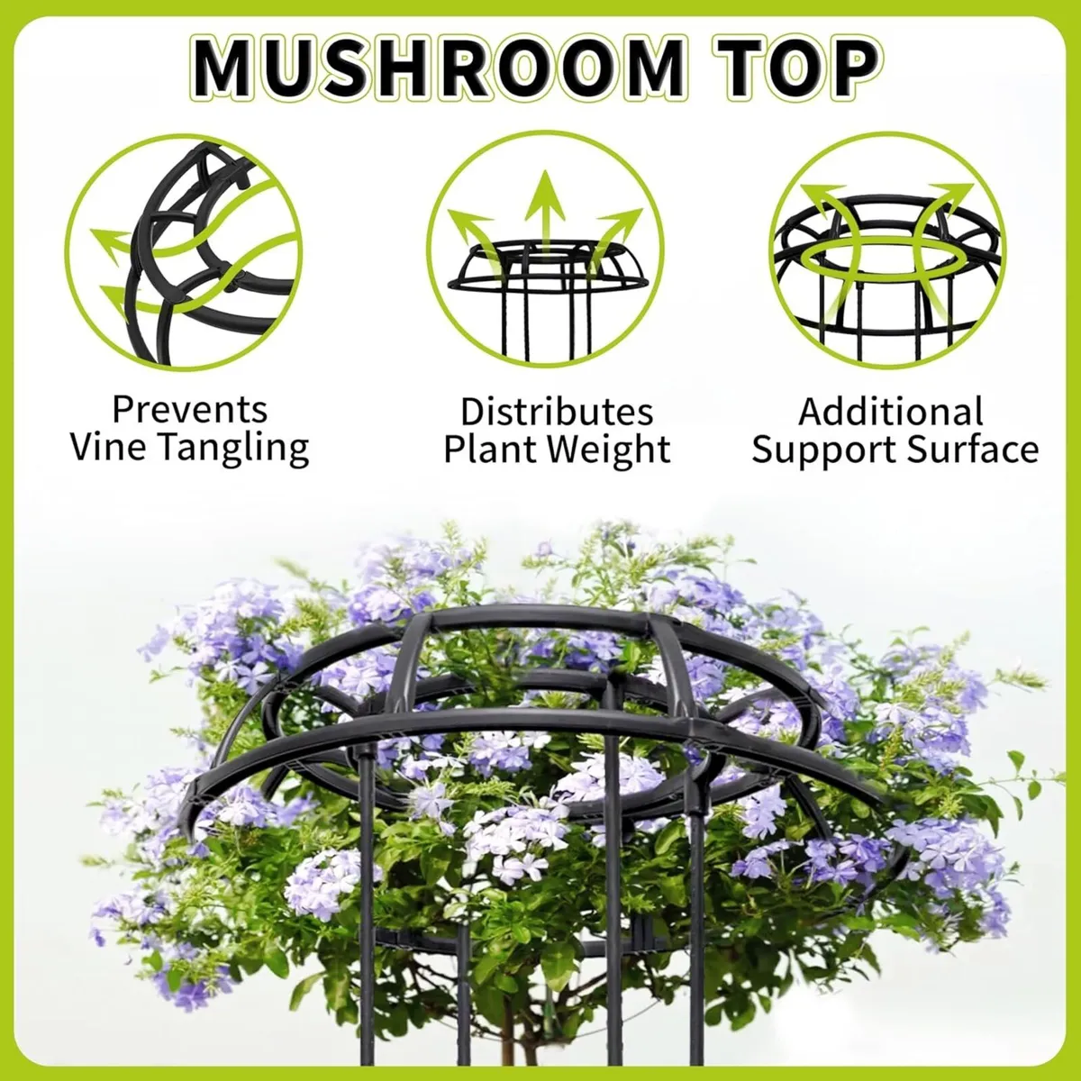 2 Pack 165cm Umbrella Trellis Wisteria Support - Image 3
