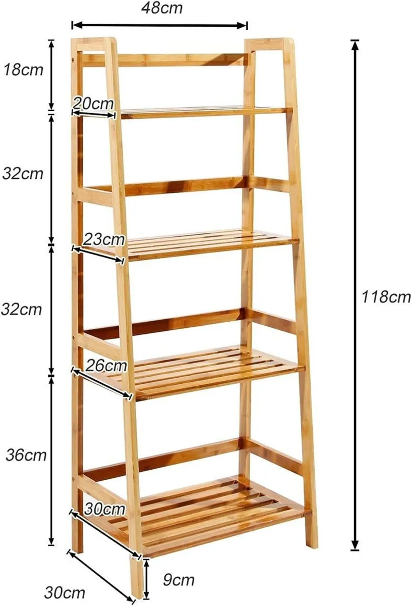 Bookcase 4 Tiers 48 x 30 119 cm Flower Stand - Image 3