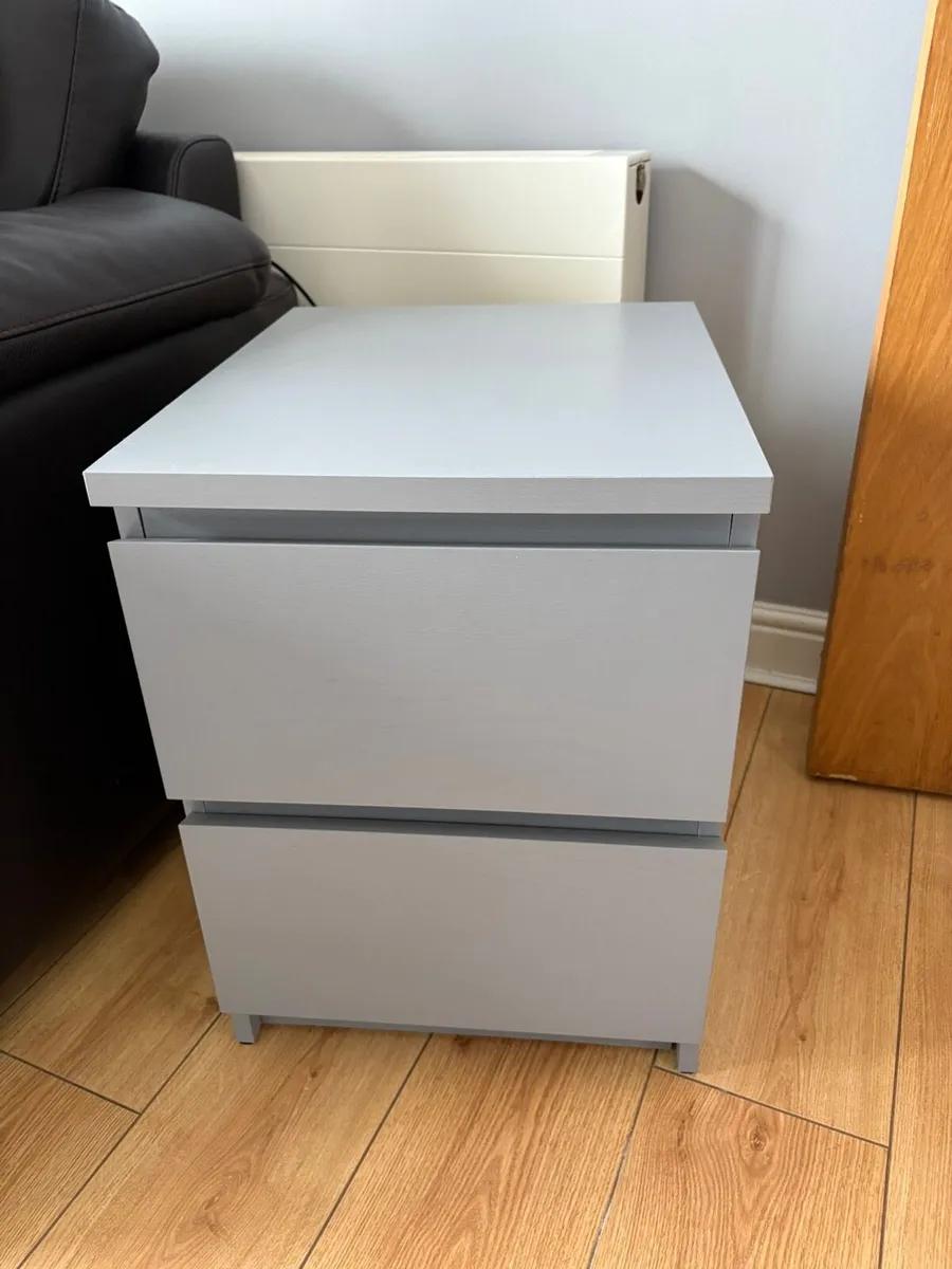 IKEA MALM Chest of 2 Drawers - Grey - Image 1