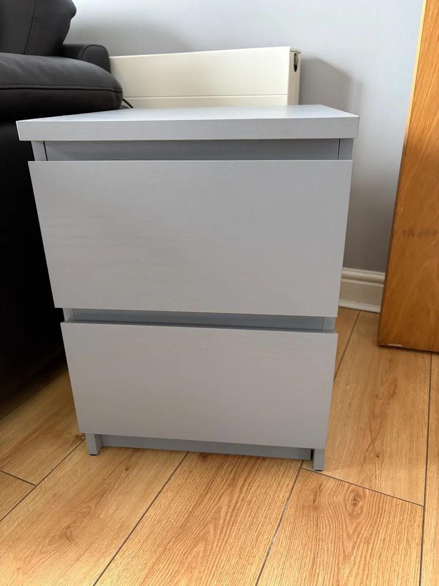 IKEA MALM Chest of 2 Drawers - Grey - Image 2