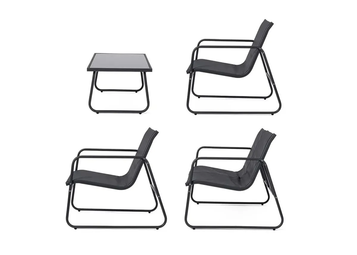 Malibu 4 Piece Garden Sofa Set with Glass Table - Image 2