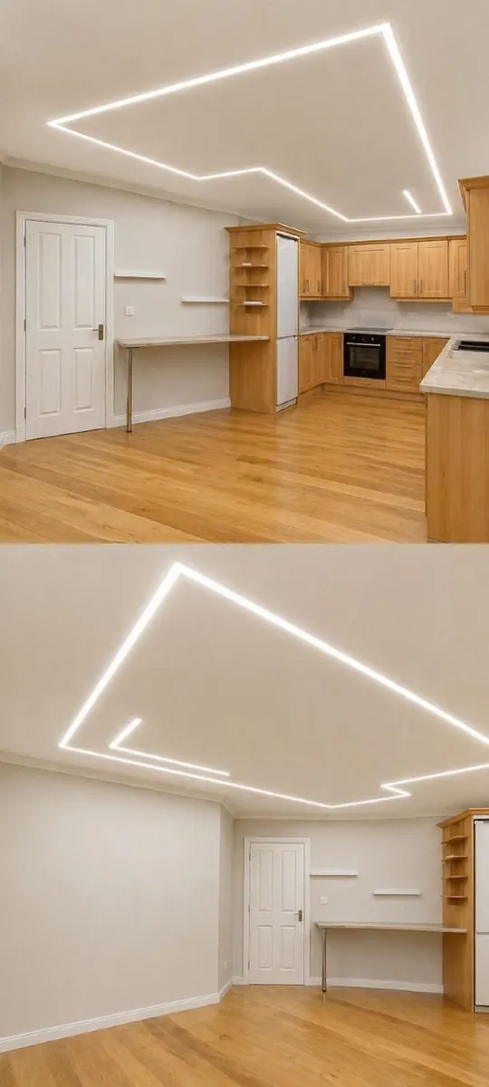 Modern LED Ceiling Lighting Installation