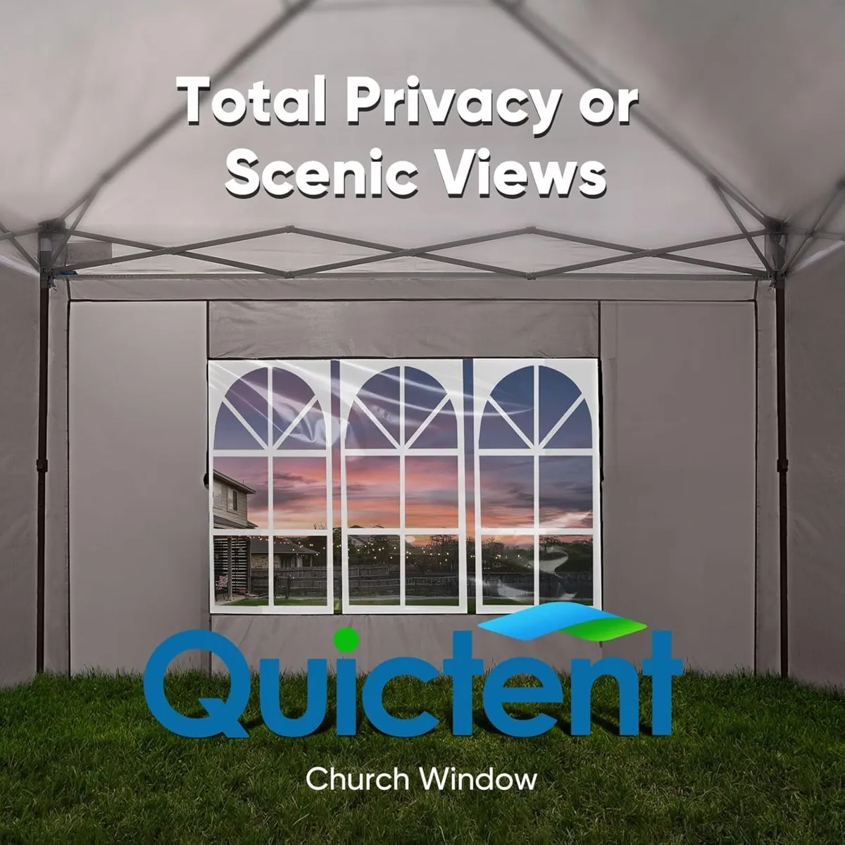 3x6m Pop Up Gazebo with Church Window Sides - Image 3