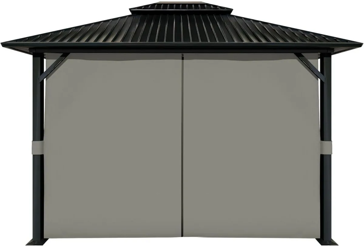 3x3.9m Outdoor Gazebo Curtains 4 Panels Waterproof - Image 1