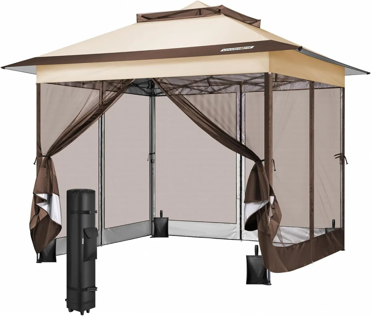 Gazebo Screen Canopy Tent Outdoor Pop-Up Waterproo - Image 1