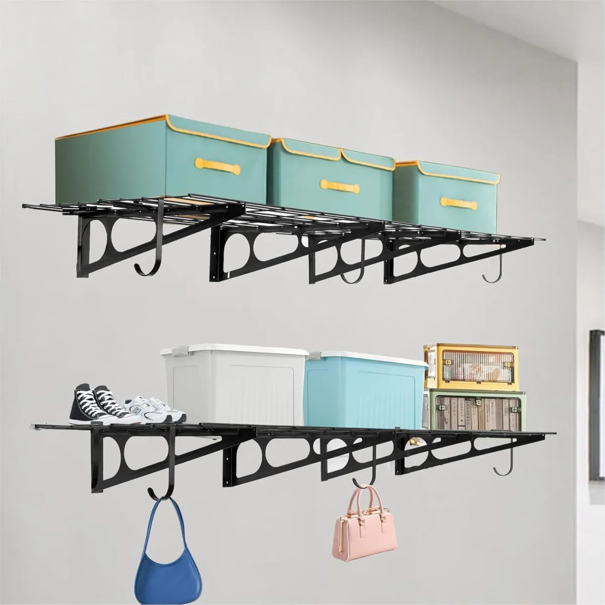 2Pack 2x6ft Garage Shelving With Hooks 24-inch-by- - Image 4