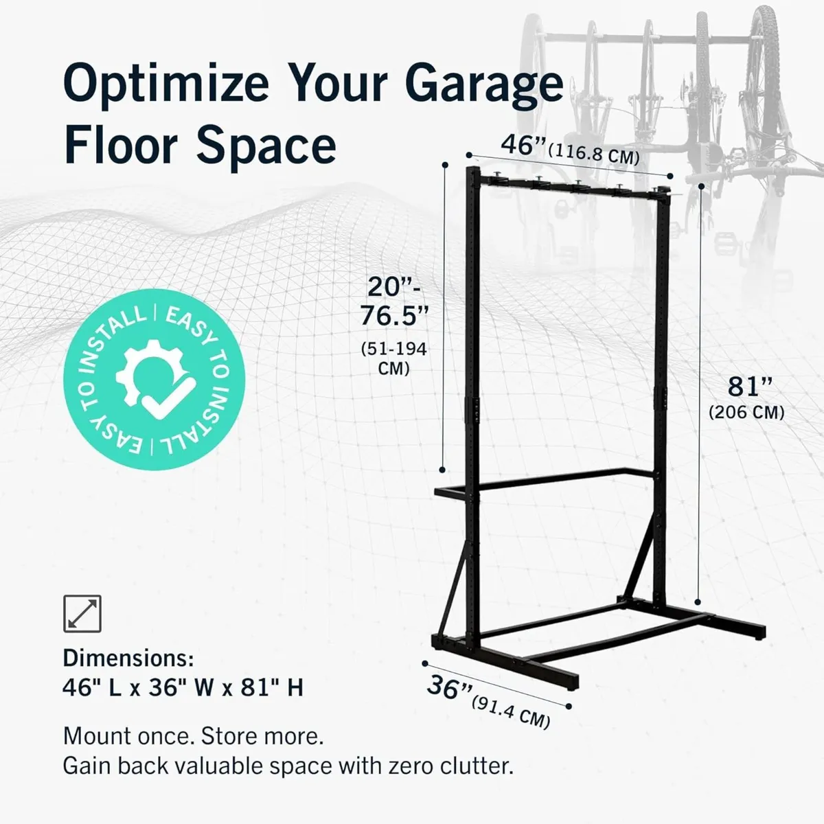 Triangle Freestanding Bicycle Rack for 5 Bikes - Image 2