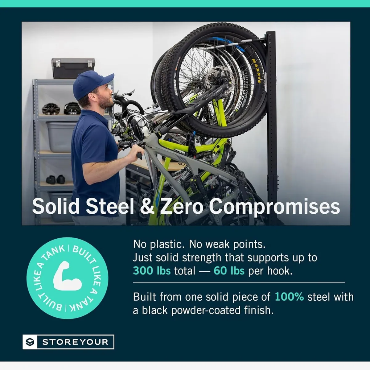 Triangle Freestanding Bicycle Rack for 5 Bikes - Image 3