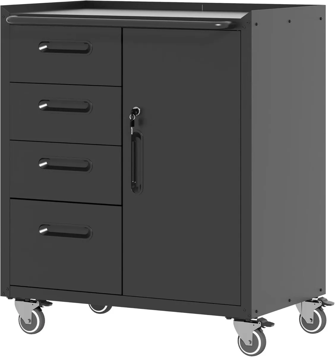 Metal Storage Cabinet with Wheels Rolling Tool - Image 1
