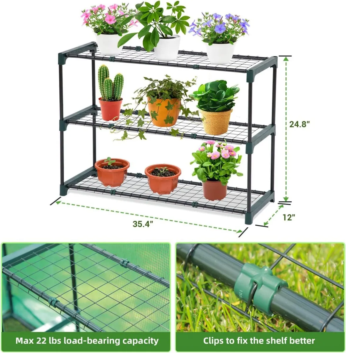 Lean to Greenhouse with Free Shelving unit - Image 3