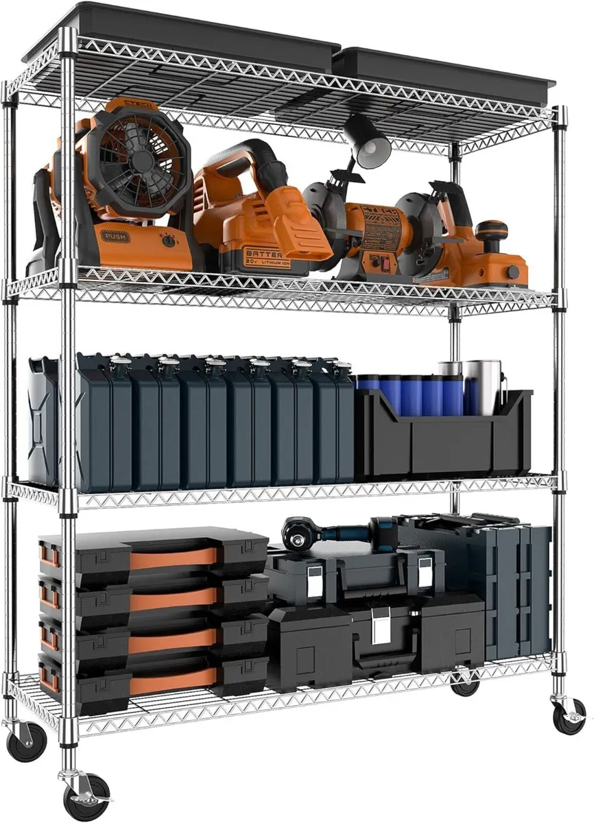 4-Shelf Storage Unit With Height Adjustable - Image 1