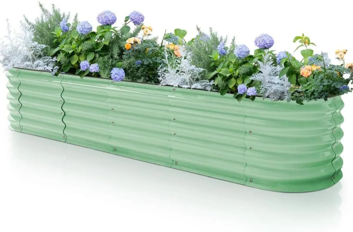 Raised Garden Beds Galvanized Steel Planter Box - Image 1
