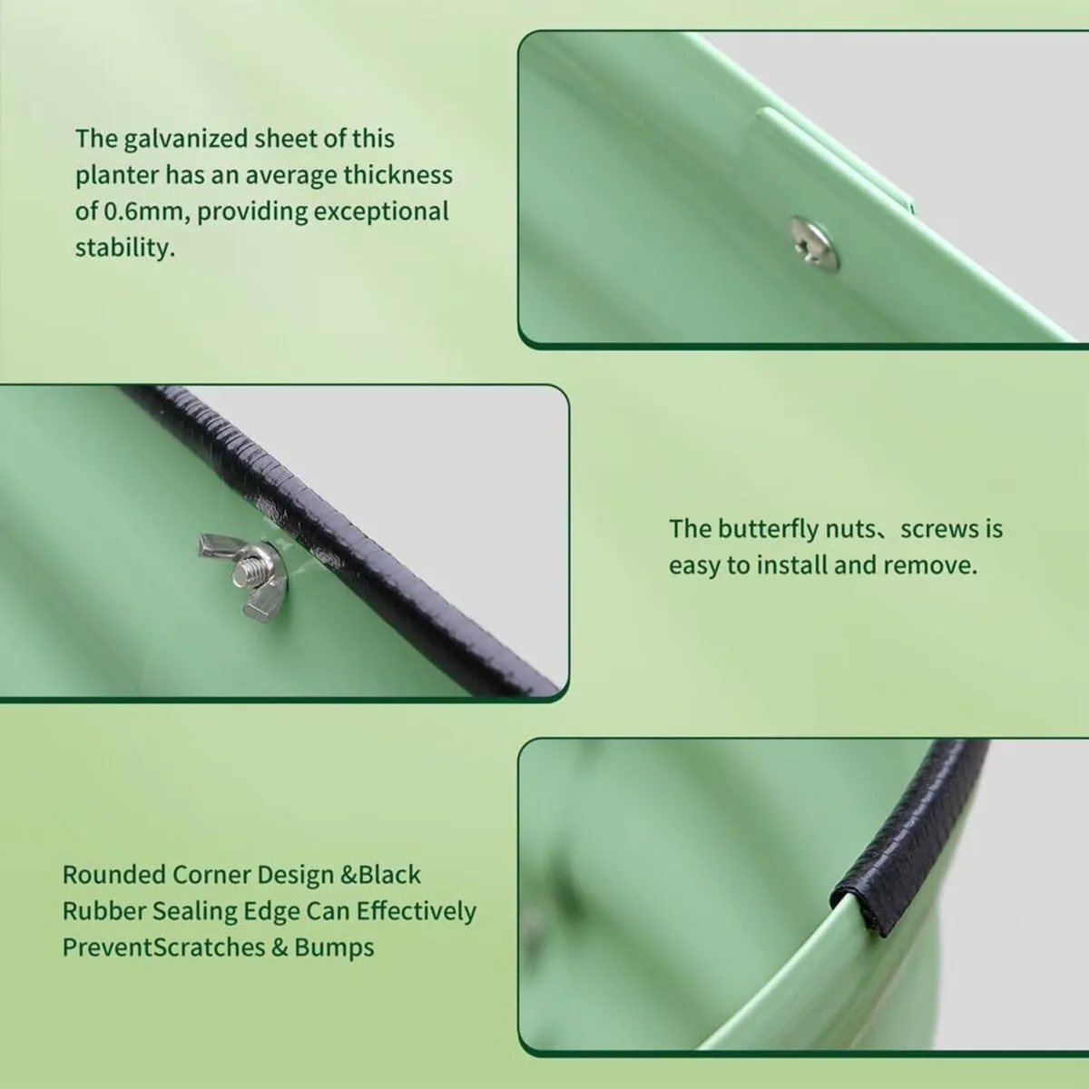 Raised Garden Beds Galvanized Steel Planter Box - Image 3