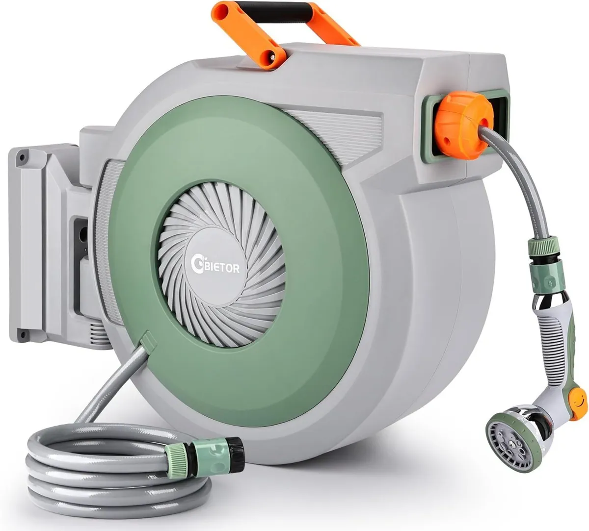 Retractable Garden Hose Reel 38m+2m Wall Mounted - Image 1