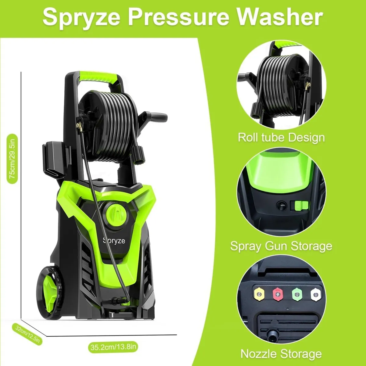 Pressure Washers 2000W 160Bar 540L/H Jet with - Image 2