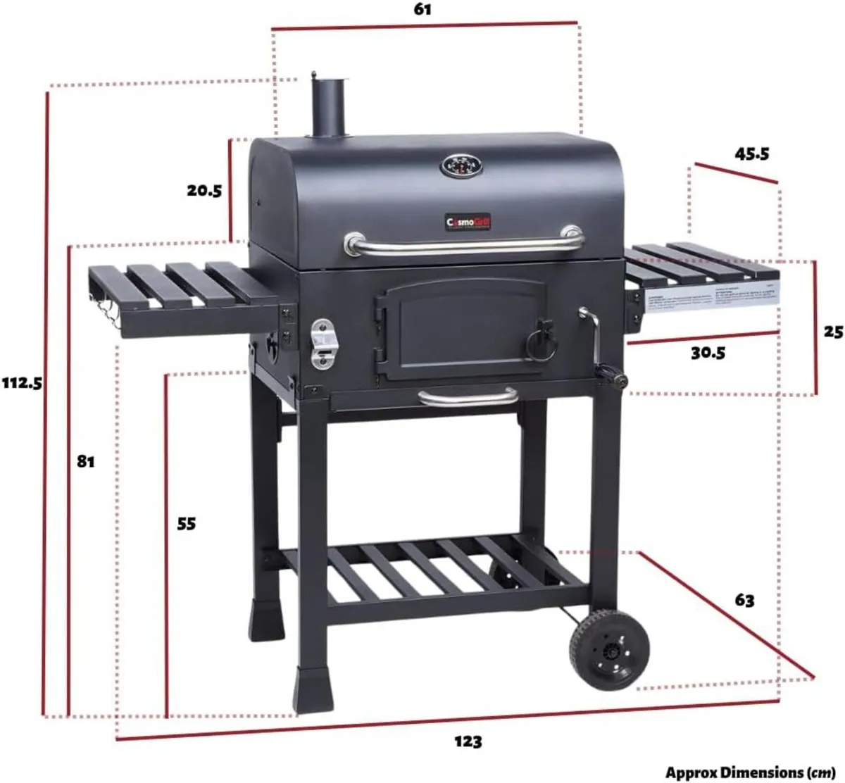 Outdoor XL Smoker Barbecue Charcoal Portable BBQ - Image 3