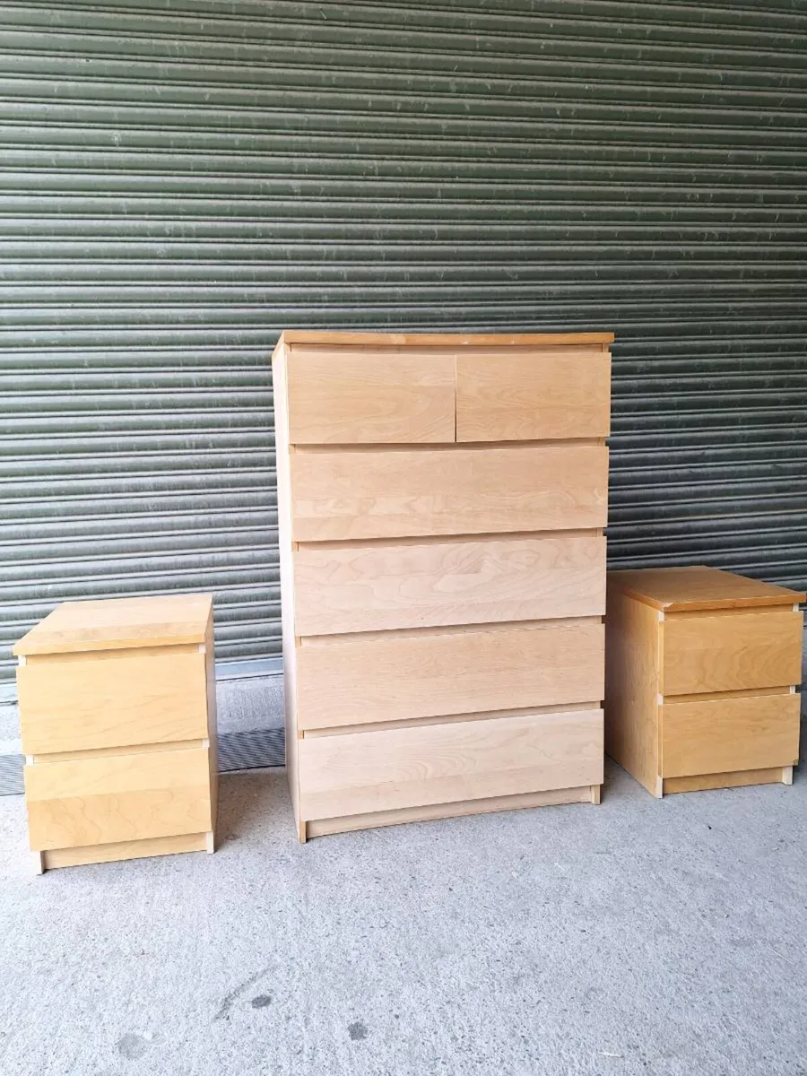 IKEA MALM Chest of Drawers + 2 Lockers (DELIVERY) - Image 3