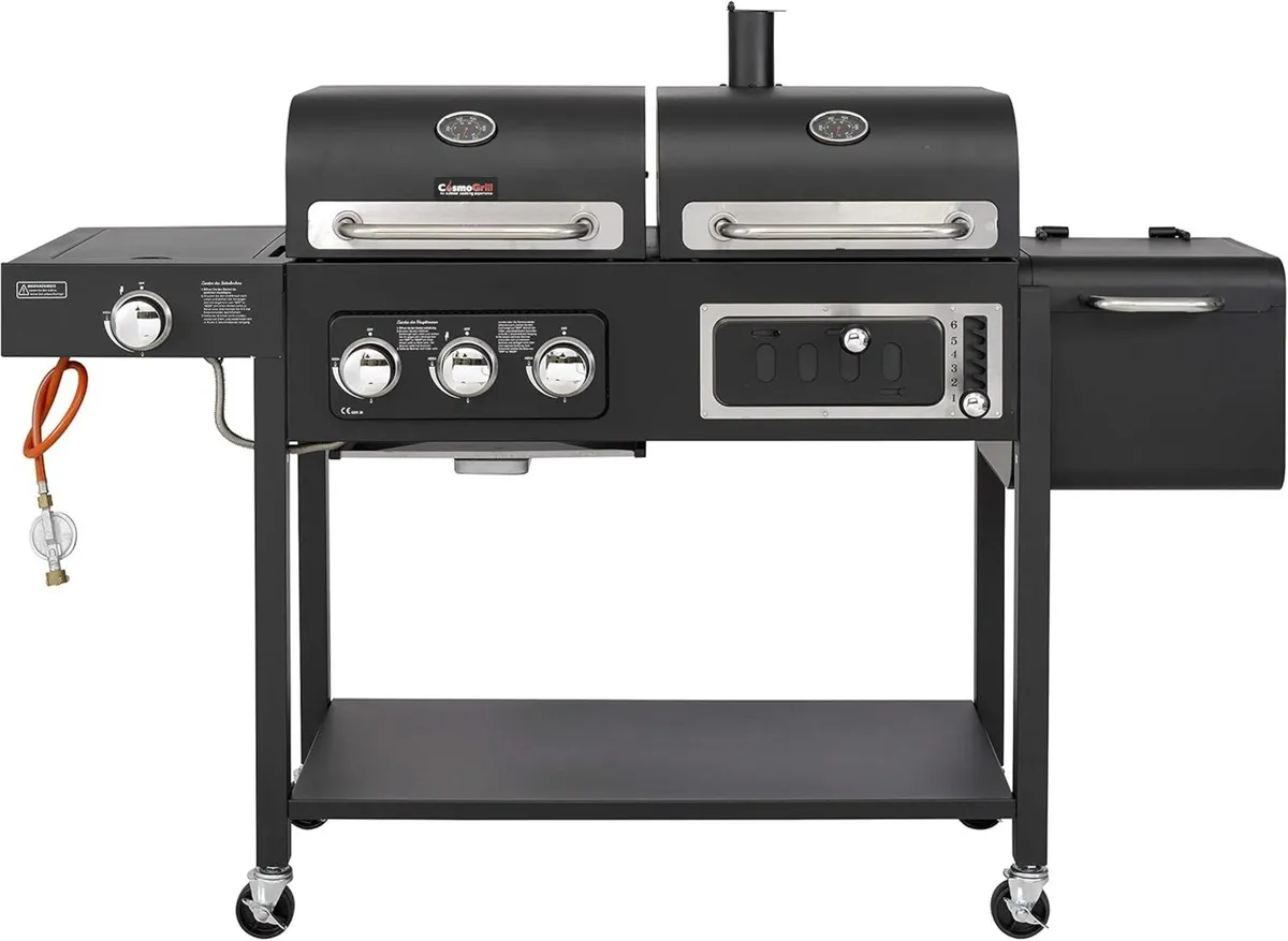 Hybrid 4 Burner Barbecue DUO Dual Fuel BBQ 3+1 - Image 1