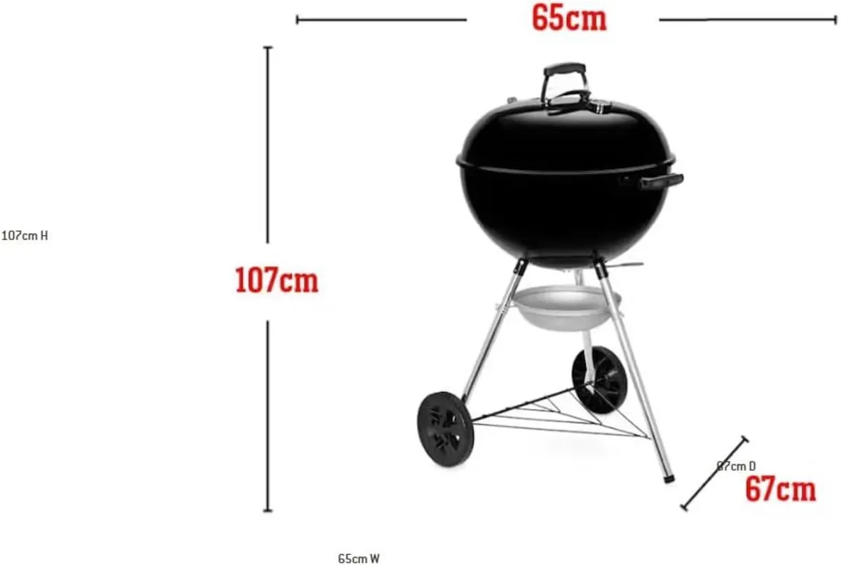 Original Kettle E- Charcoal Barbecue/Porcelain-Ena - Image 3