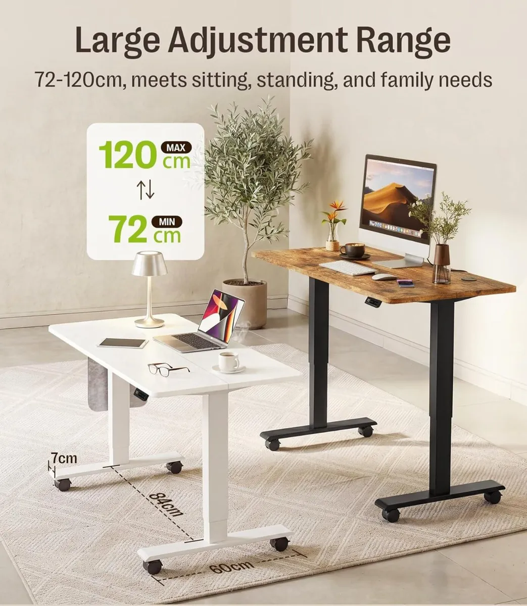 Electric Height Adjustable Standing Desk 100 x 60 - Image 3