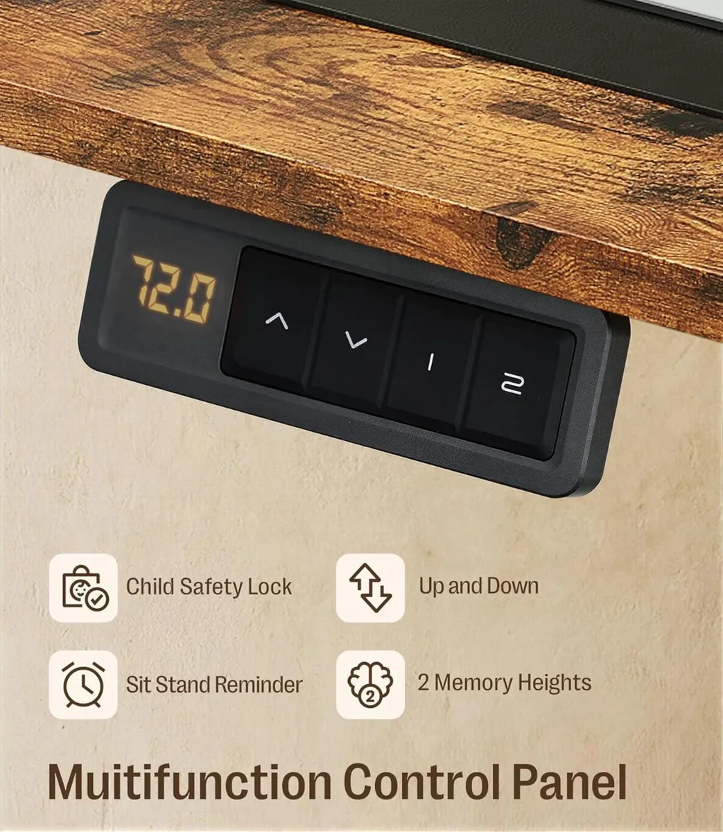 Electric Height Adjustable Standing Desk 100 x 60 - Image 4