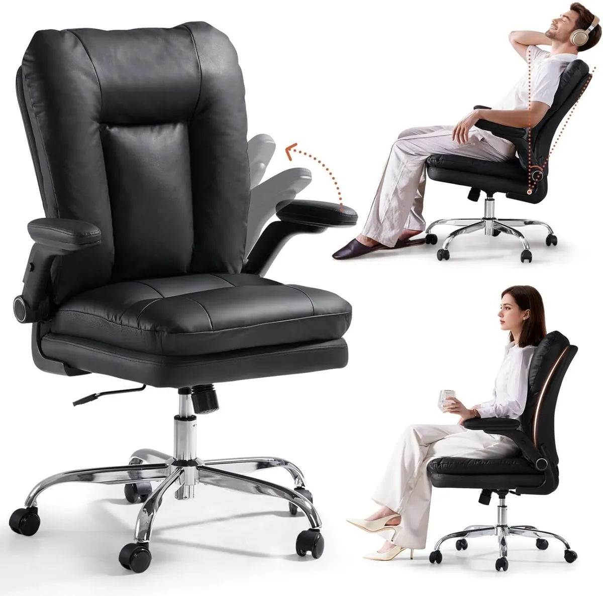 Office Chairs for Home with 3D Padded Flip-up - Image 1