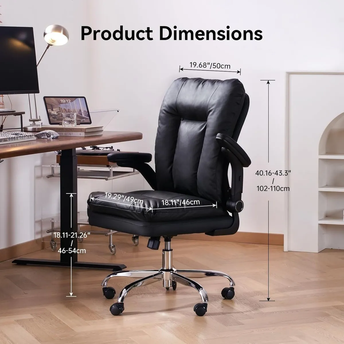 Office Chairs for Home with 3D Padded Flip-up - Image 3