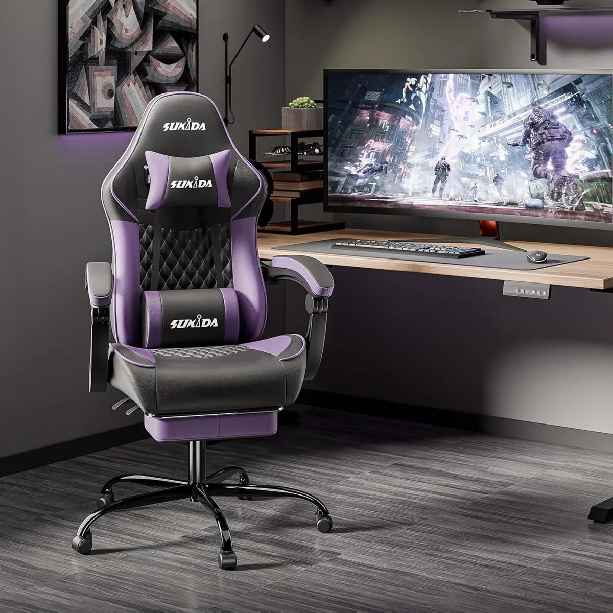 Gaming Chair Ergonomic Computer Chairs with - Image 2
