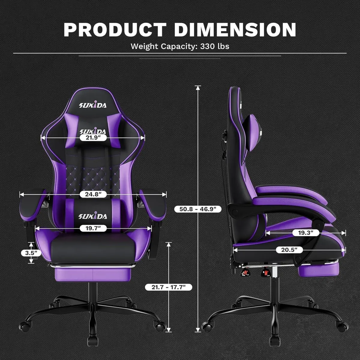 Gaming Chair Ergonomic Computer Chairs with - Image 3