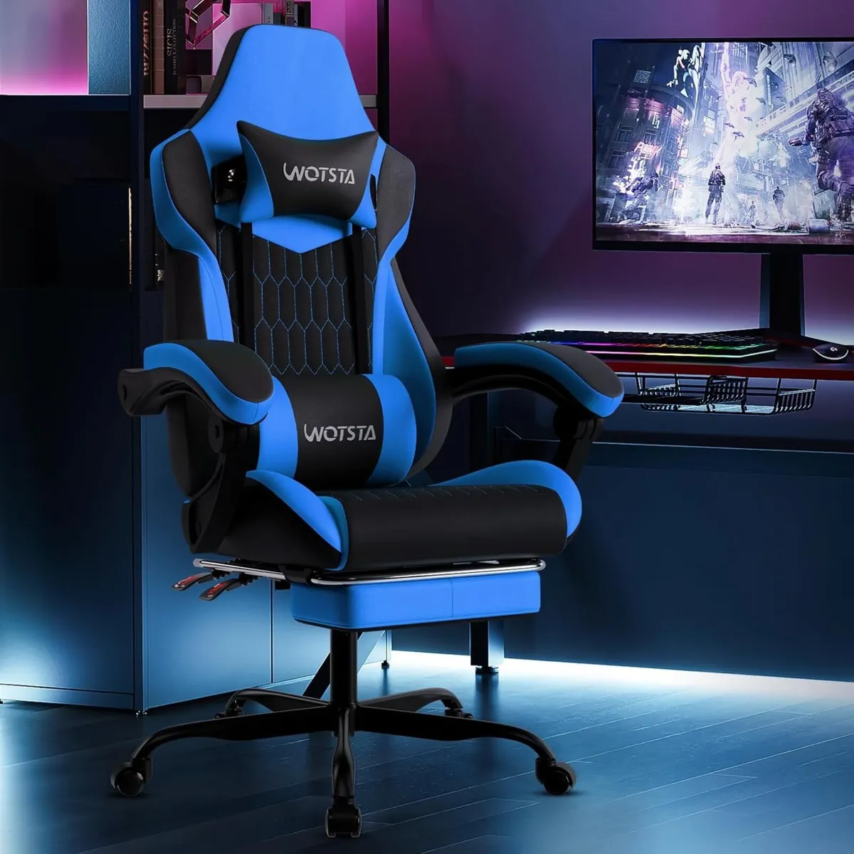 Gaming Chair Ergonomic with Footrest and Lumbar - Image 2