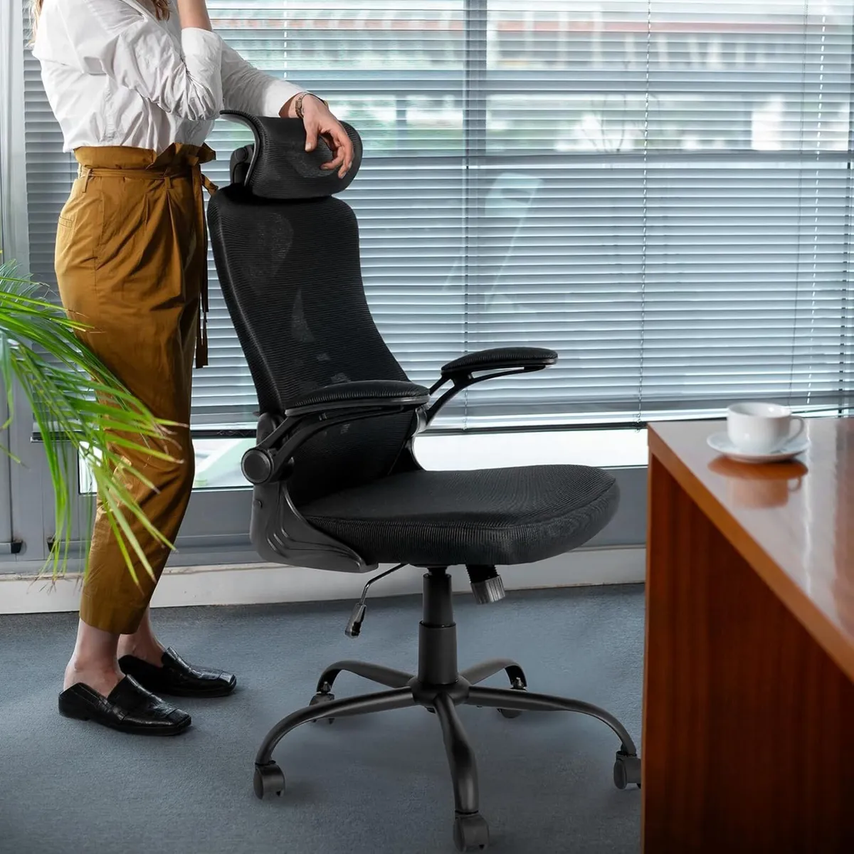 Ergonomic Office Chair: Computer Desk Chair with - Image 2