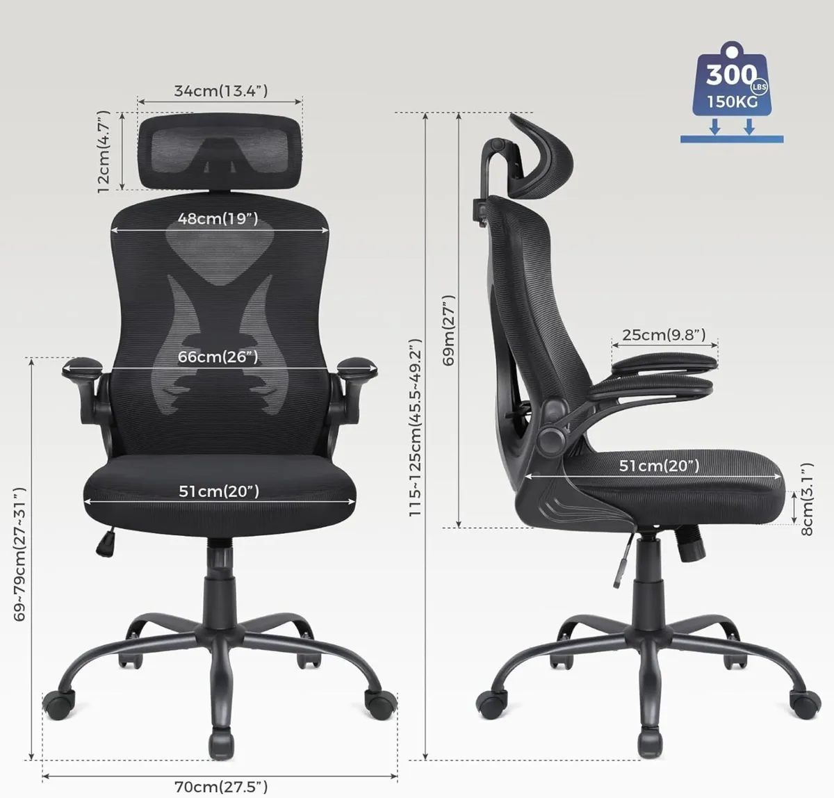 Ergonomic Office Chair: Computer Desk Chair with - Image 3