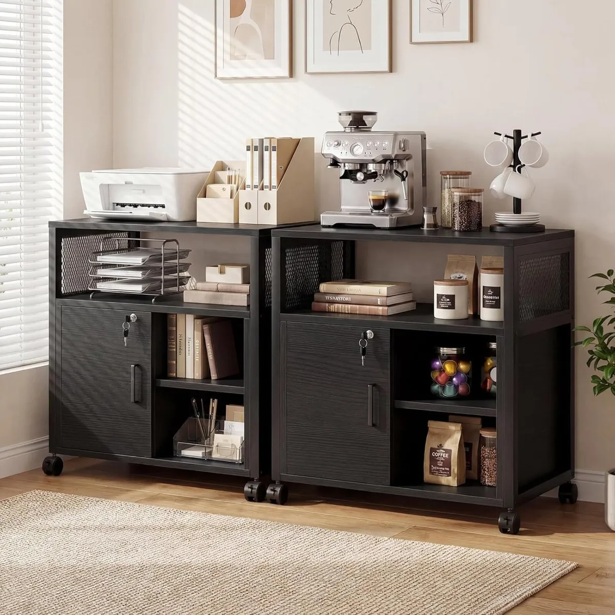 Rolling File Cabinet Lateral Filing on Wheels - Image 2